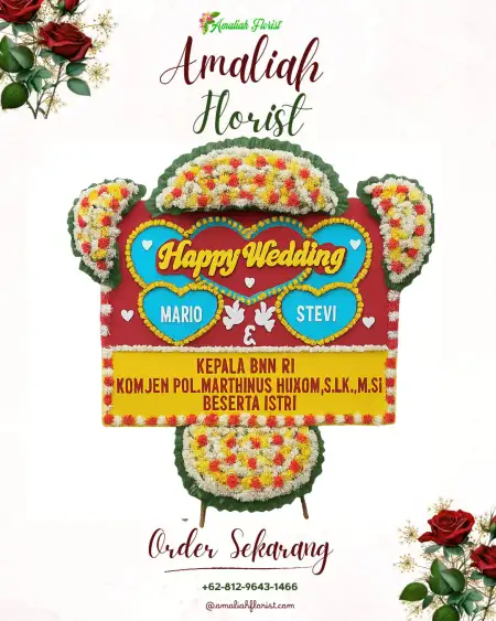Papan Bunga Pernikahan Yiginua